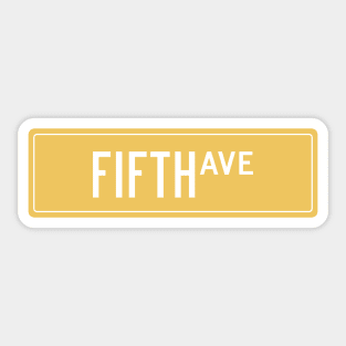 Fifth ave yellow Sticker